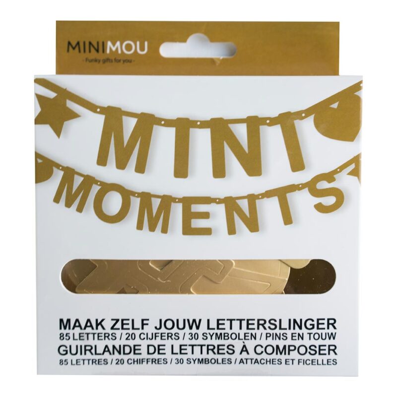 Mimo 7 1004 Nl Fr Letterbanner Mini Moments Bilingual Gold 135 Pieces