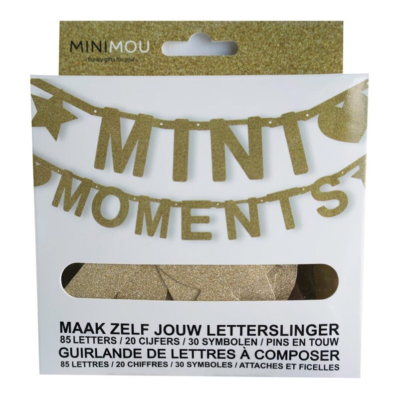 Mimo 7 1005 Nl Fr Letterbanner Mini Moments Bilingual Gold Glitter 135 Pieces