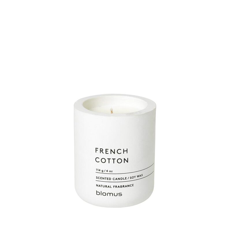 Blomus 65649 Scented Candle French Cotton 114g Lily White Fraga