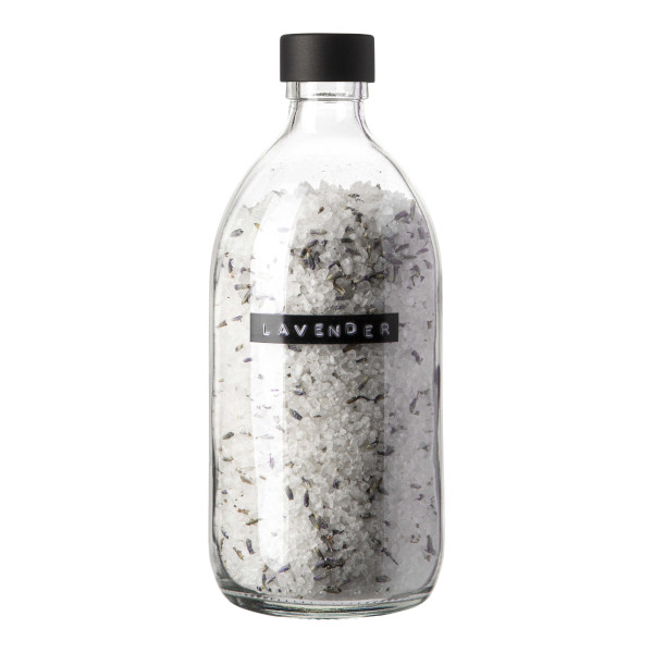 Wellmark Clear Glass. Dead Sea Salt Black Lavender Lavender 8720165018826