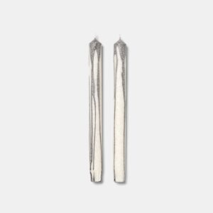 5463 Set Of Two Candles Grey2
