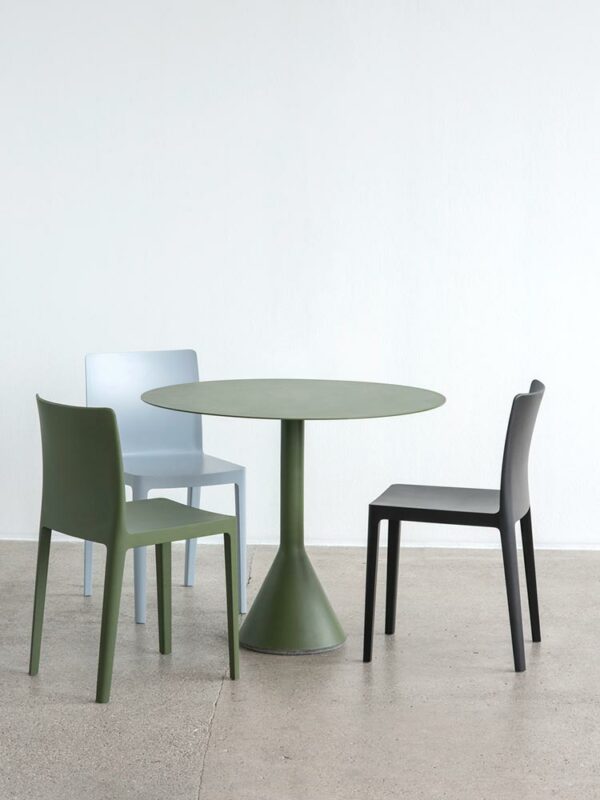 Elementaire Chair Antracite Olive Blue Grey Palissade Cone Table Olive
