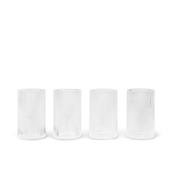 Fermliving Rippleverrinessetof4 Clear Pack