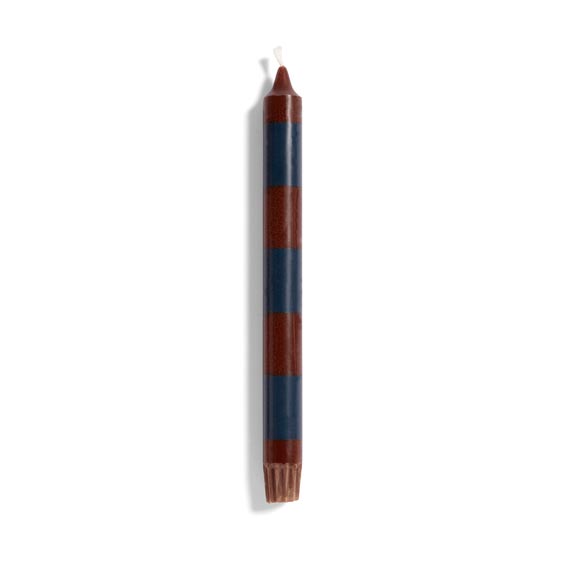 541146 Stripe Candle Bordeaux And Dark Blue