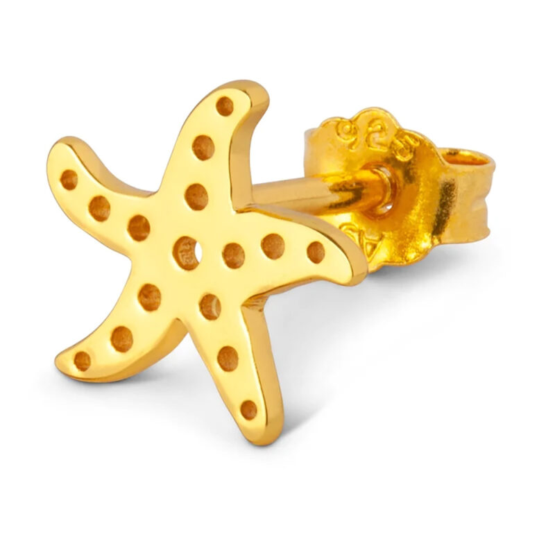 Starfish 1 Pcs Ear Stud 1 Pcs Lulu1385 Gold Plated 800x